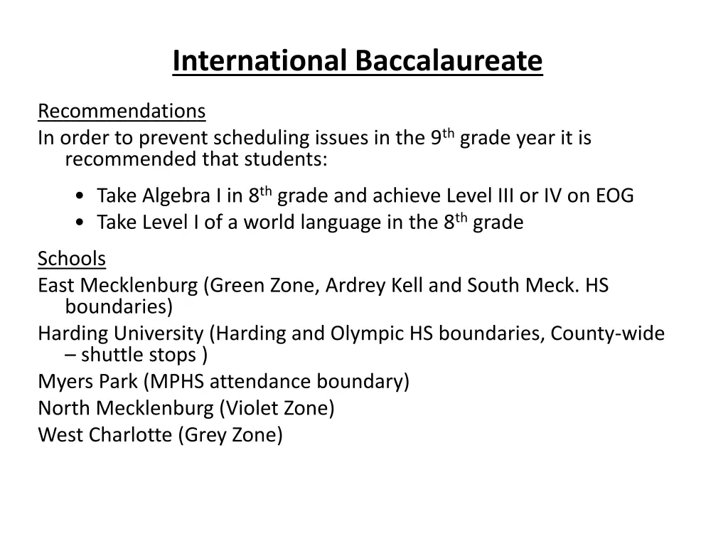 international baccalaureate 1