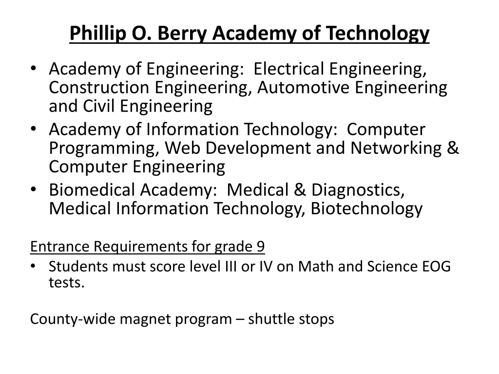 phillip o berry academy of technology 1