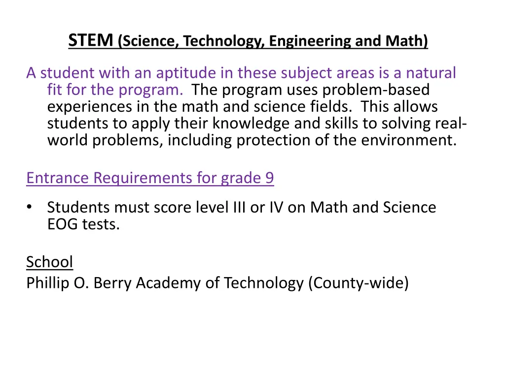 stem science technology engineering and math