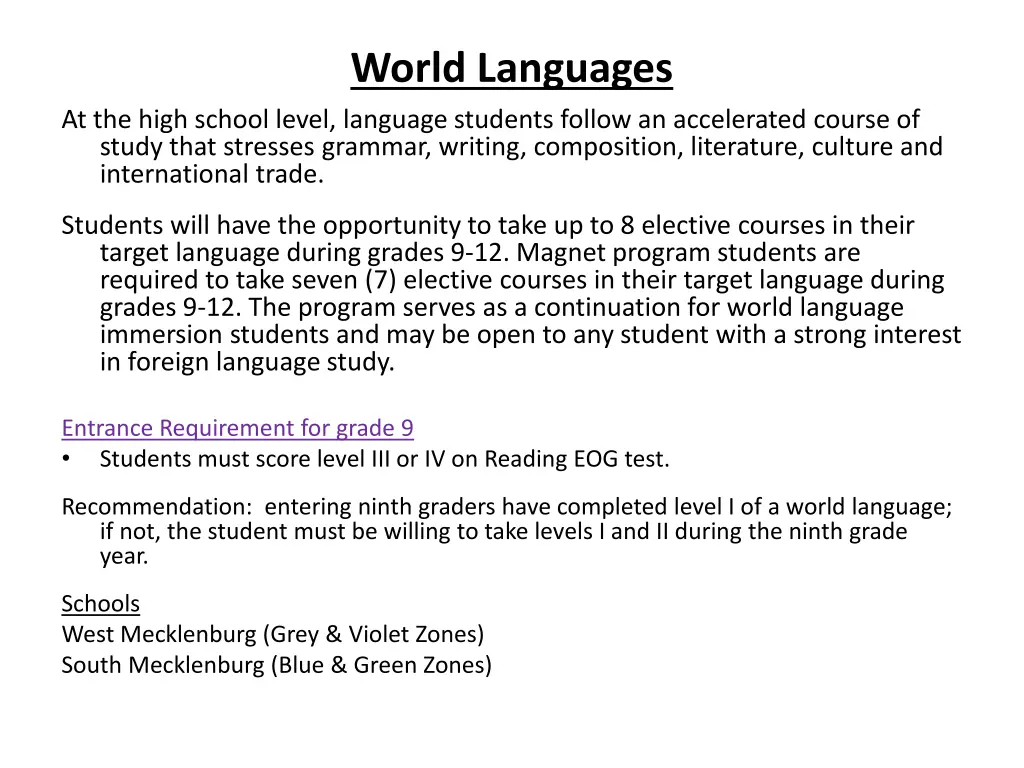 world languages