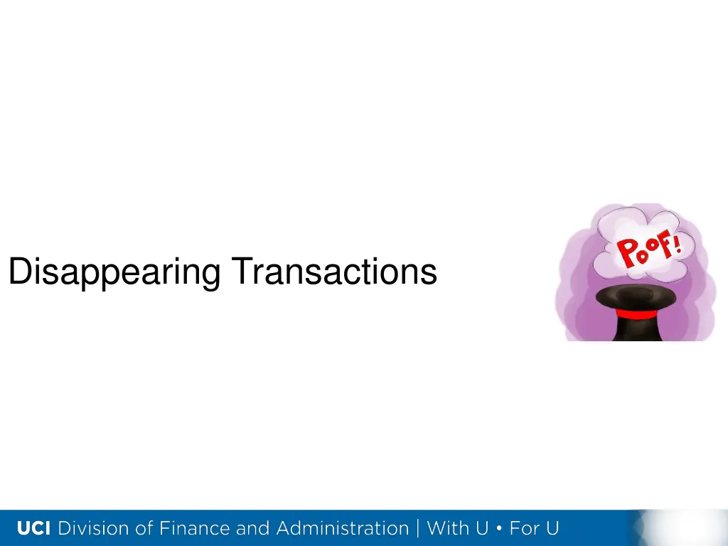 disappearing transactions