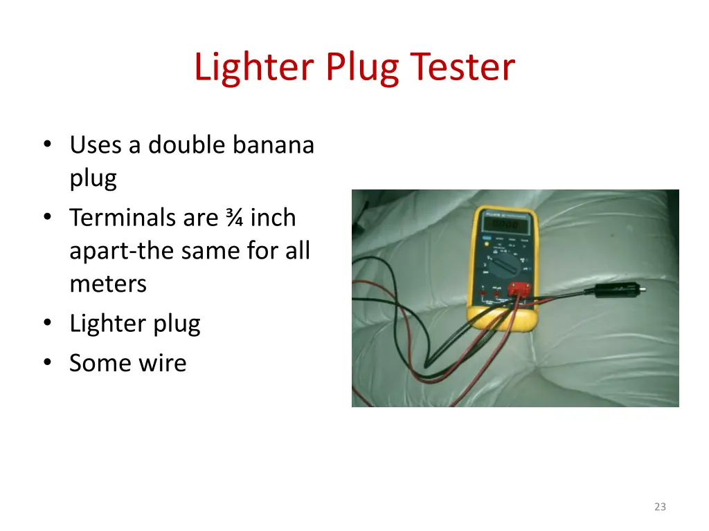lighter plug tester