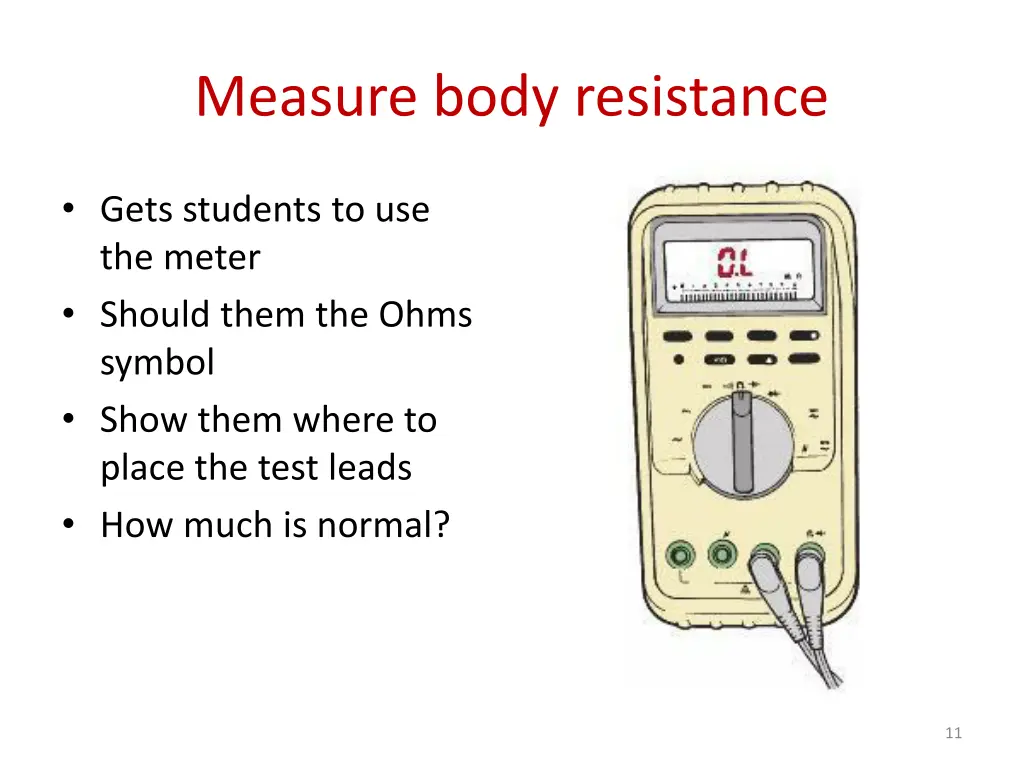 measure body resistance