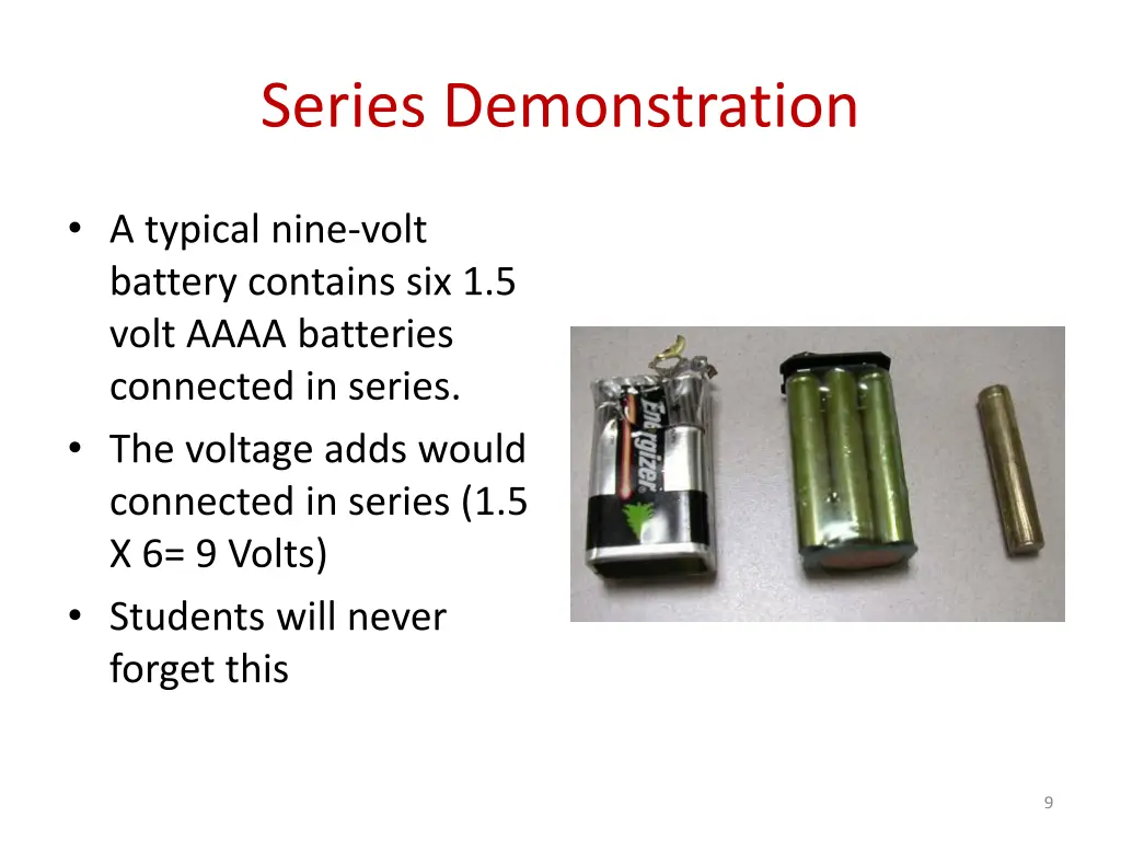 series demonstration