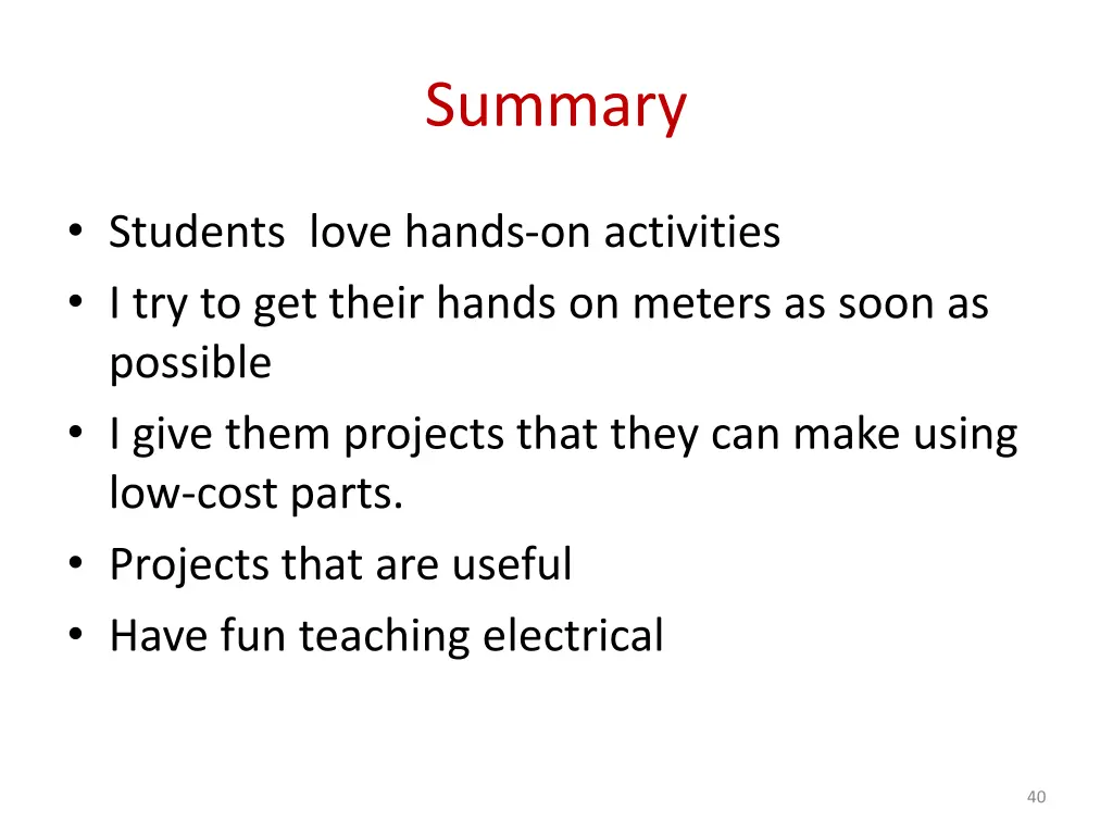 summary