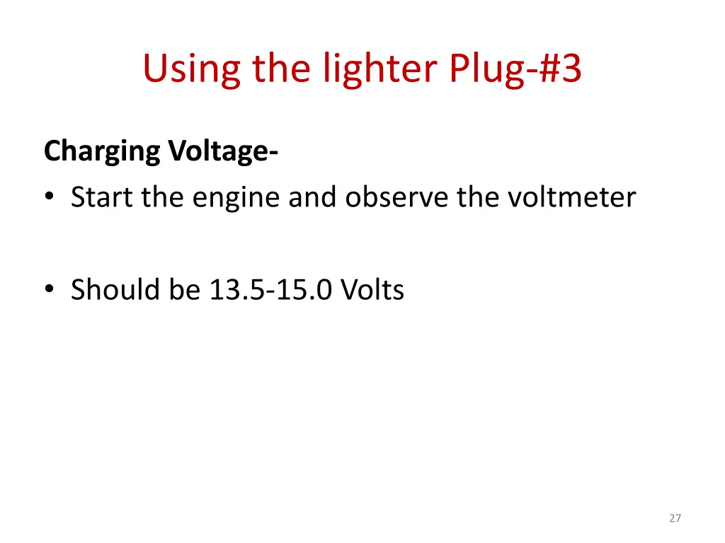 using the lighter plug 3