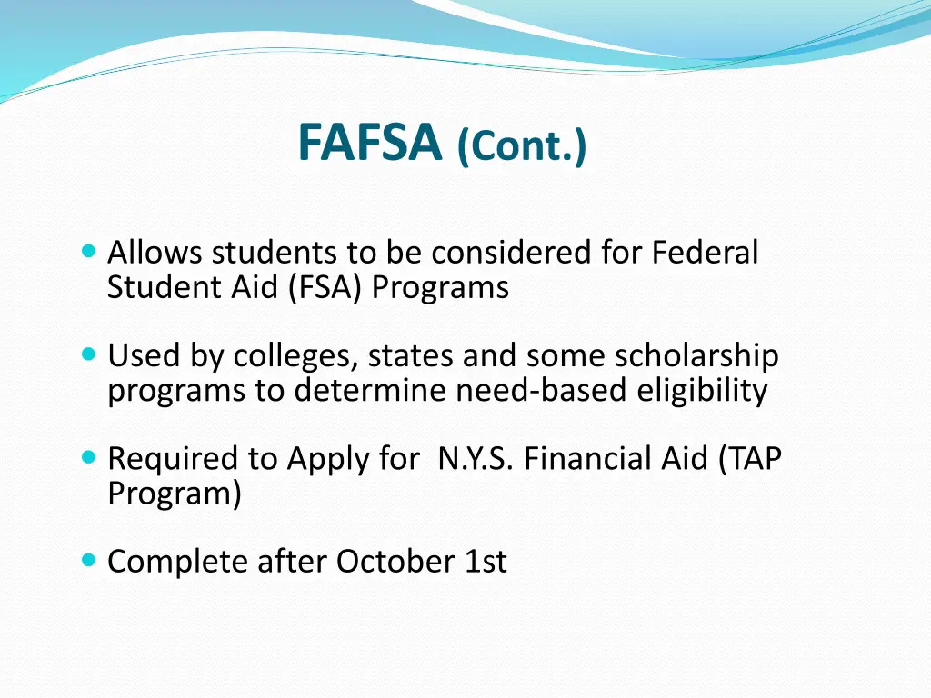 fafsa cont