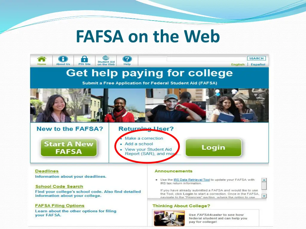 fafsa on the web