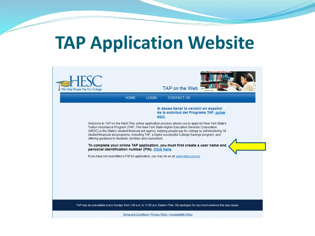 tap application website
