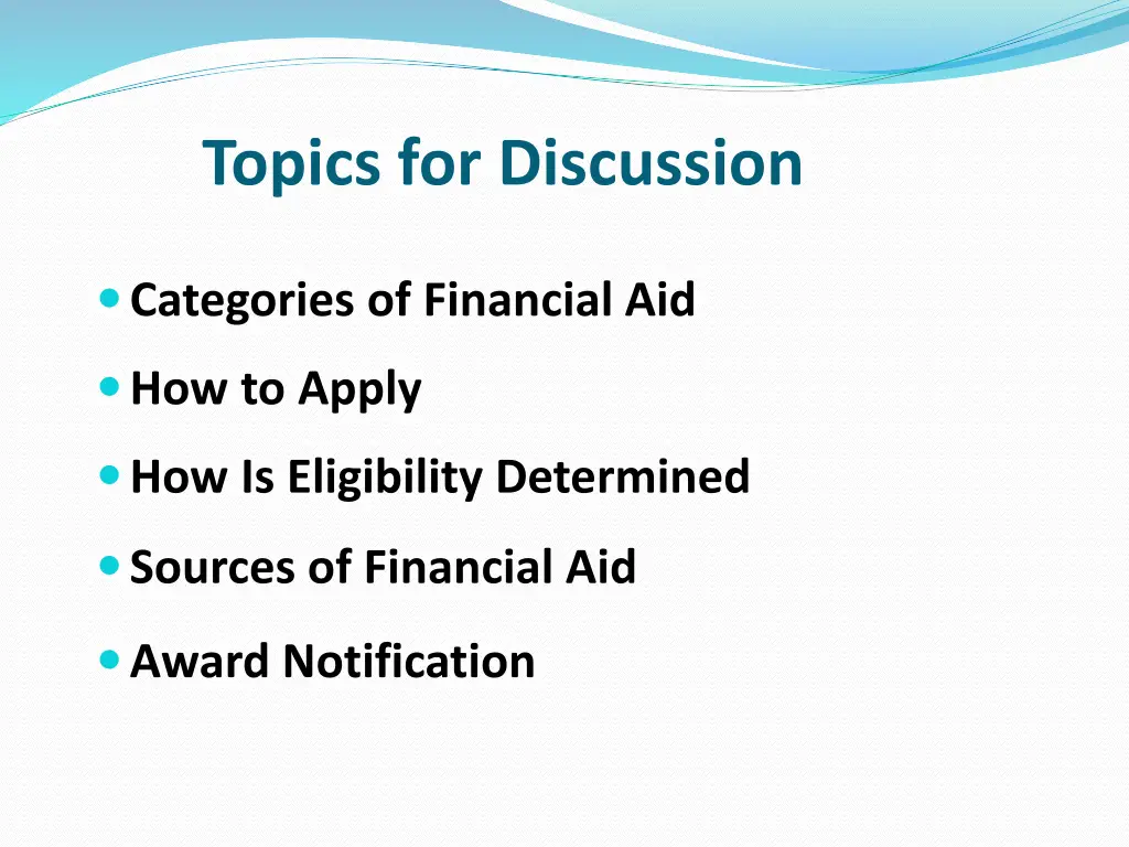 topics for discussion