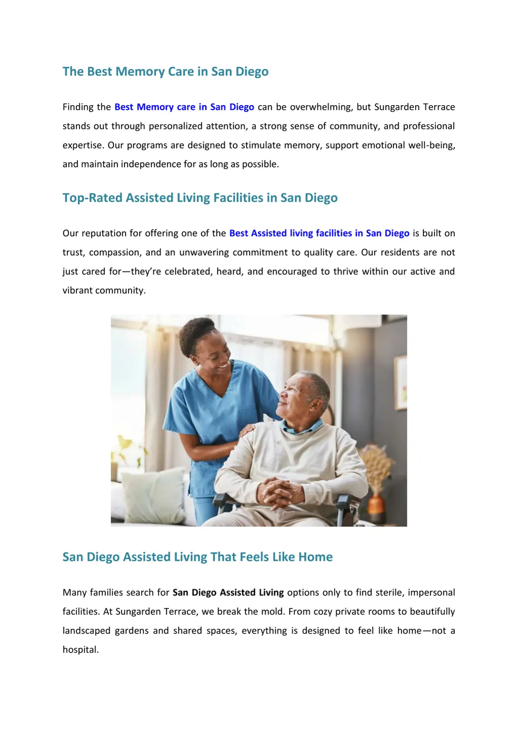 the best memory care in san diego