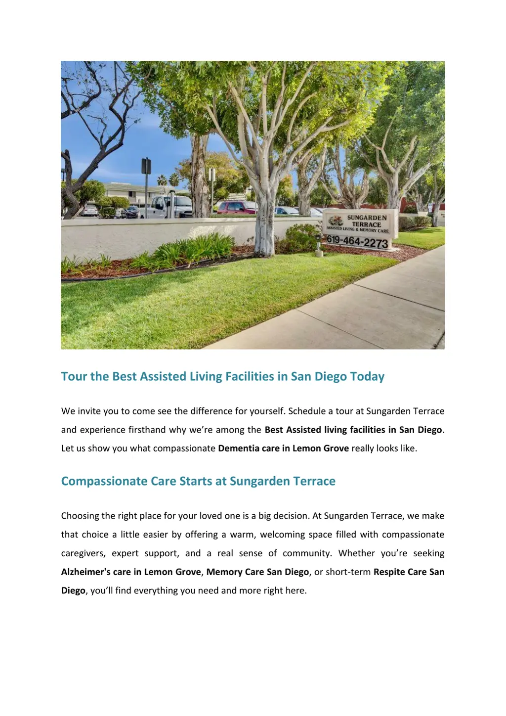 tour the best assisted living facilities