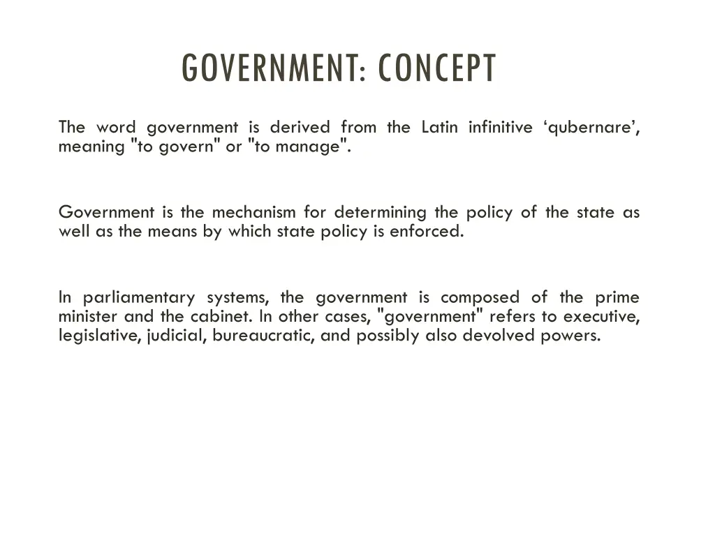 government concept