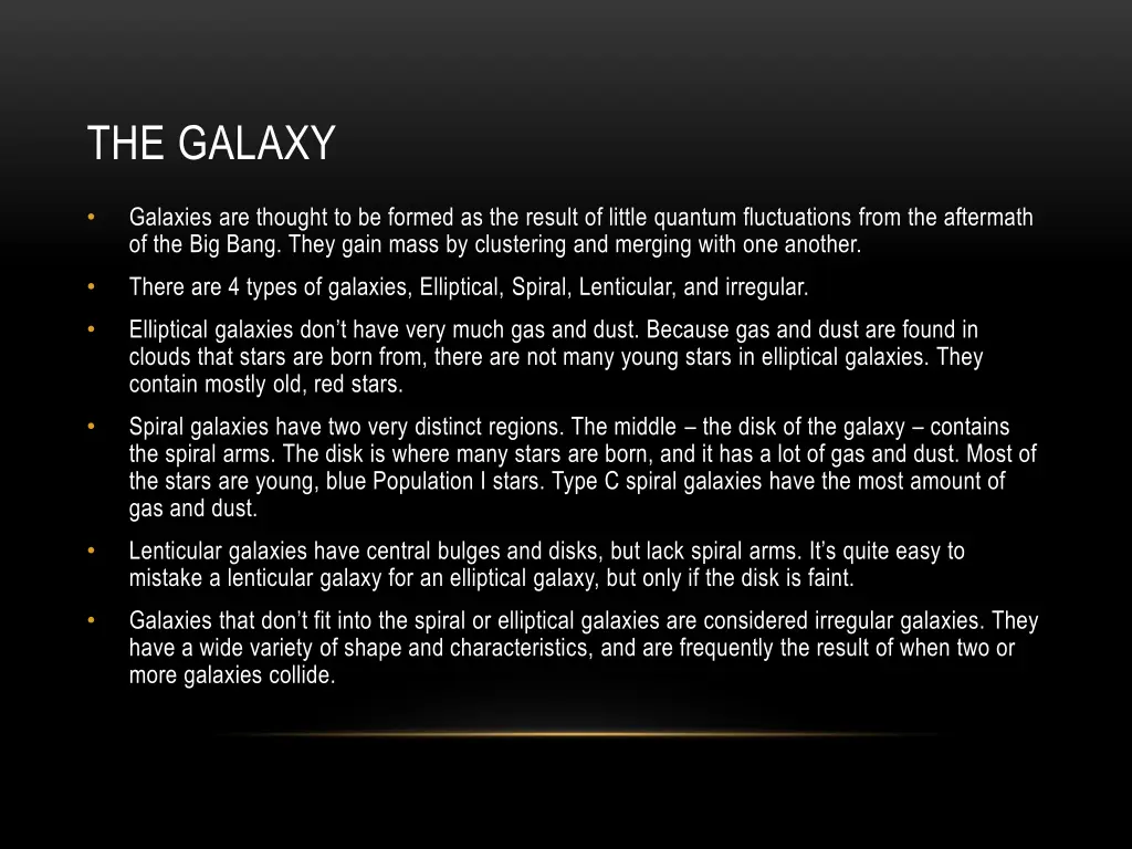 the galaxy