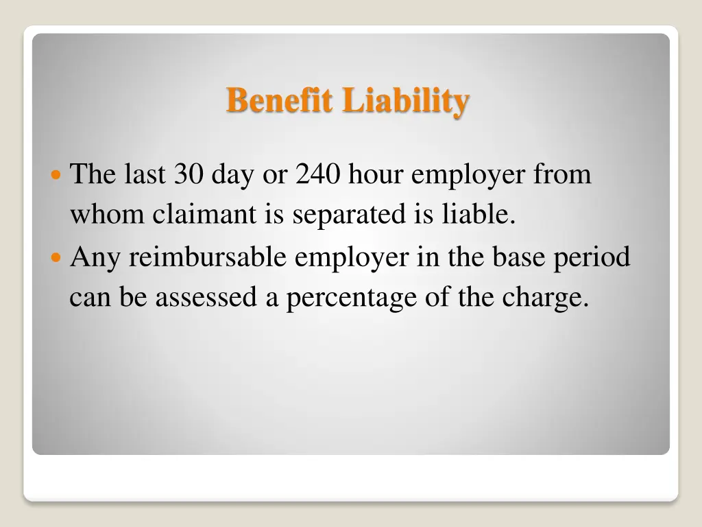 benefit liability