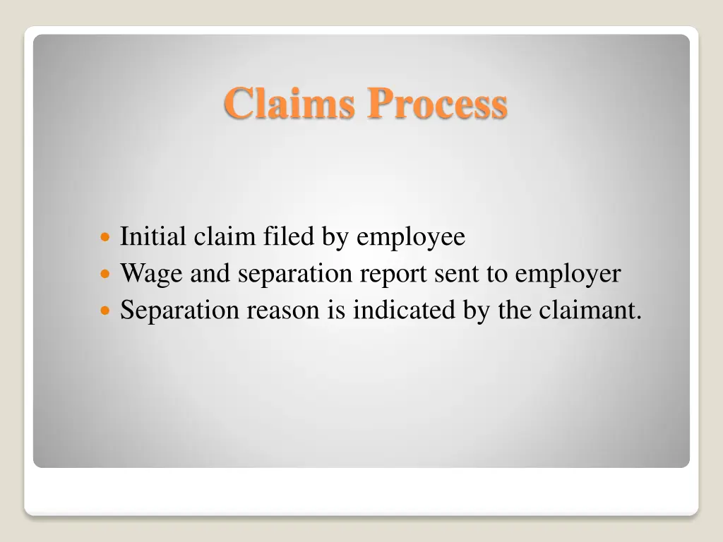 claims process