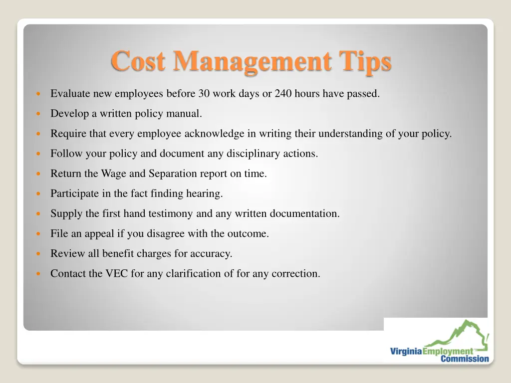 cost management tips