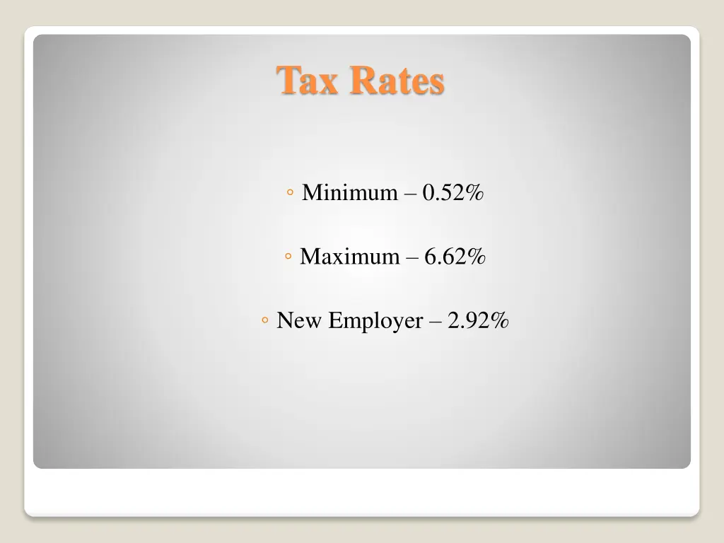 tax rates