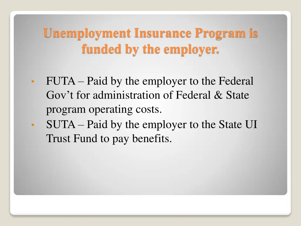 unemployment insurance program is funded