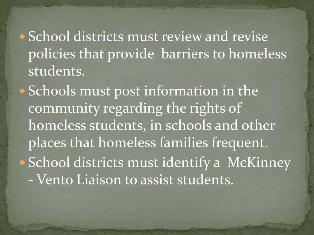 school districts must review and revise policies