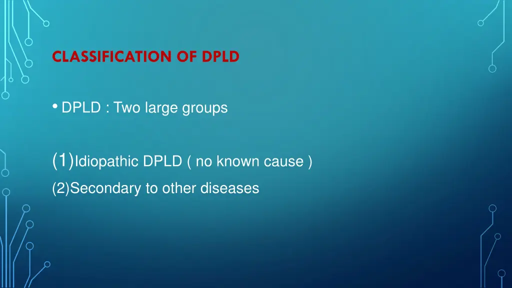 classification of dpld