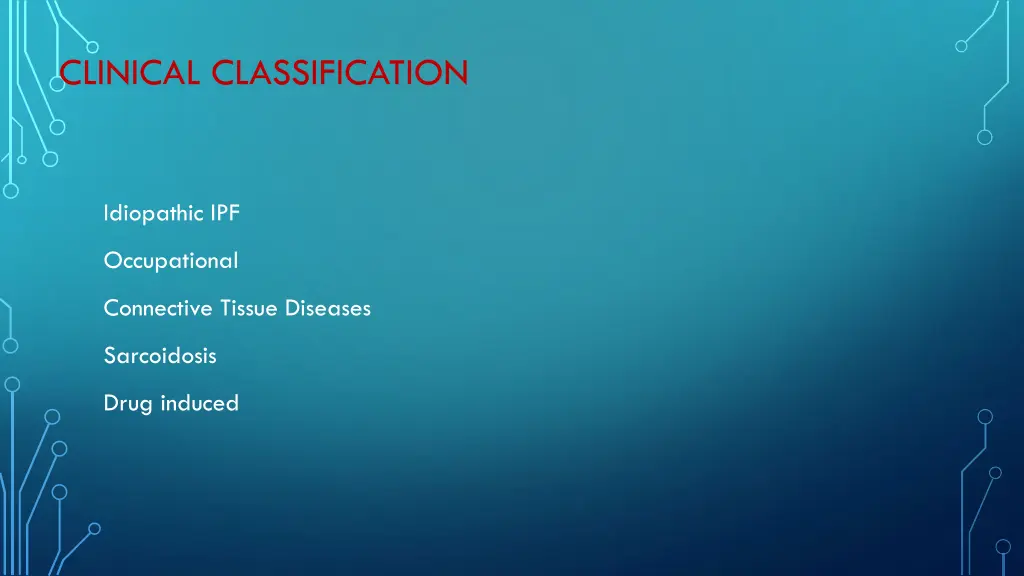 clinical classification