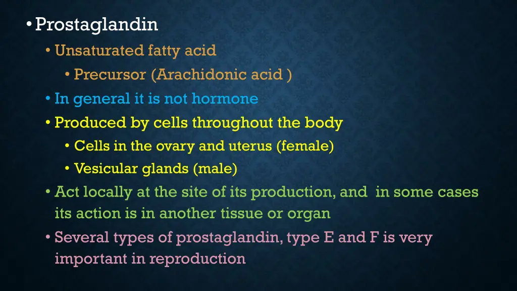prostaglandin unsaturated fatty acid precursor