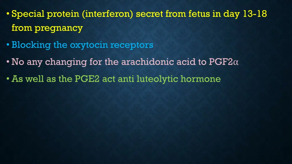 special protein interferon secret from fetus