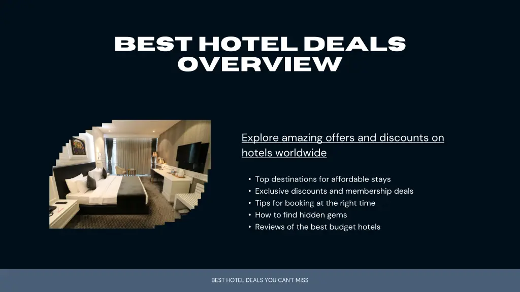 best hotel deals overview