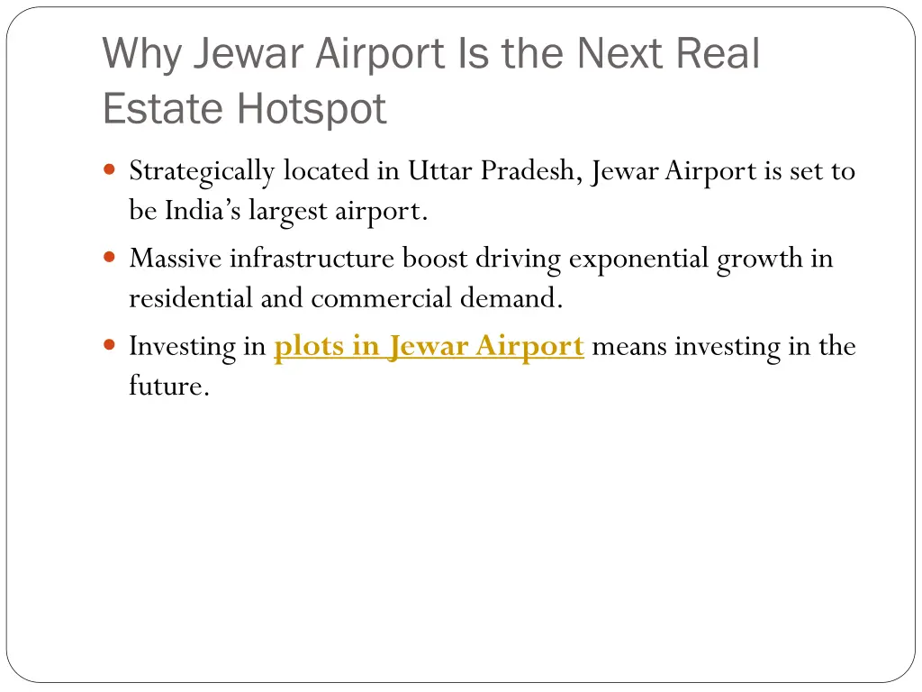 why jewar airport is the next real estate hotspot