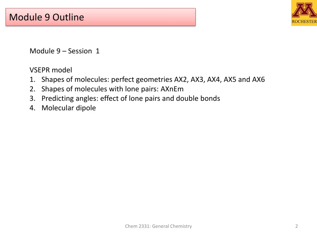 module 9 outline