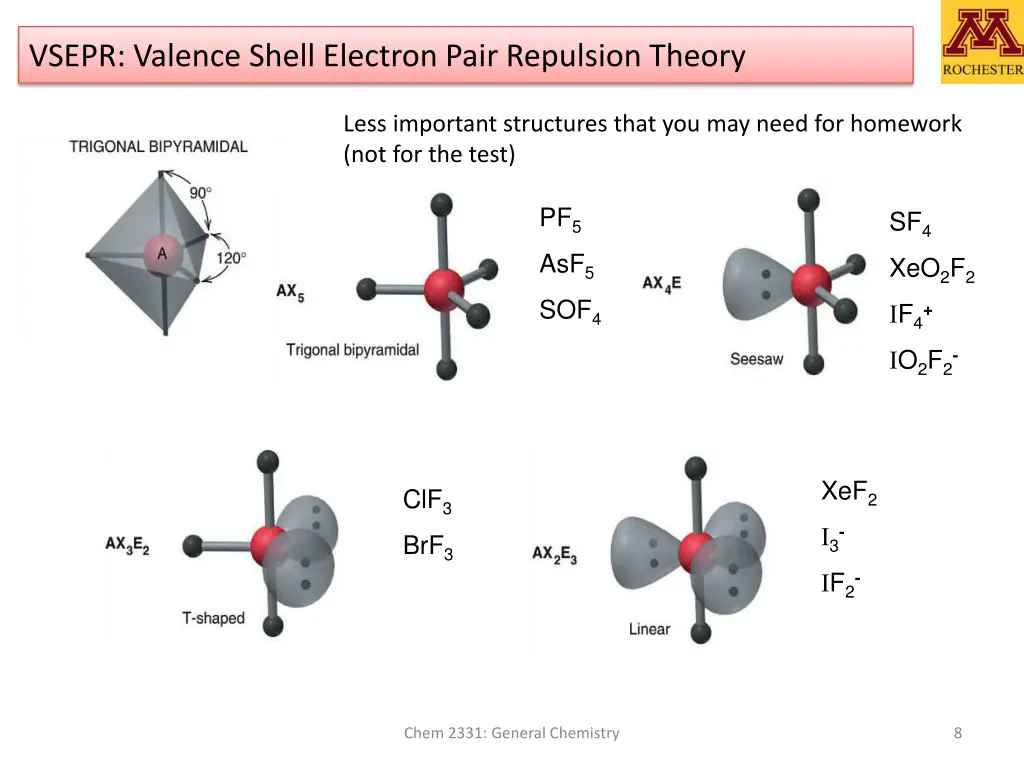 vsepr valence shell electron pair repulsion theory 5