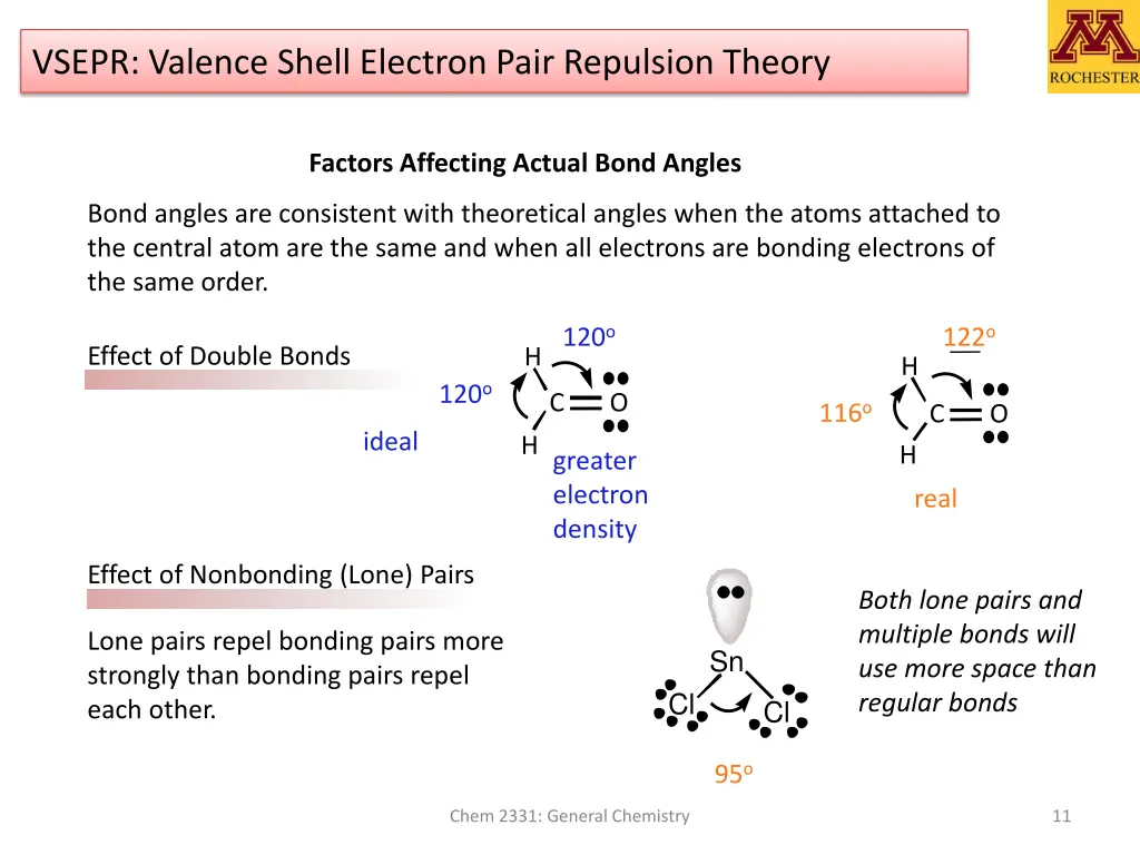 vsepr valence shell electron pair repulsion theory 8