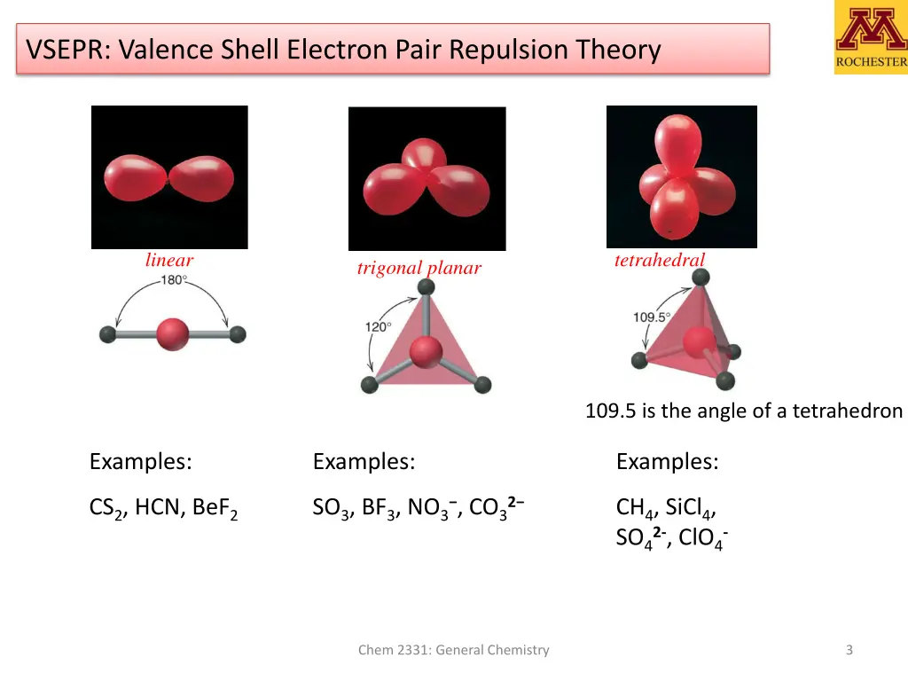 vsepr valence shell electron pair repulsion theory