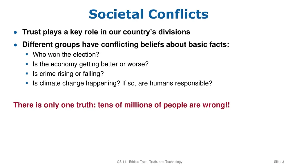 societal conflicts