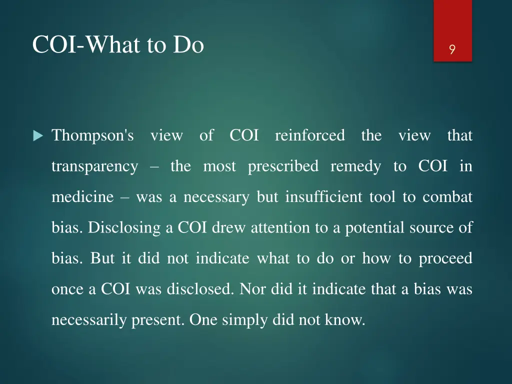 coi what to do
