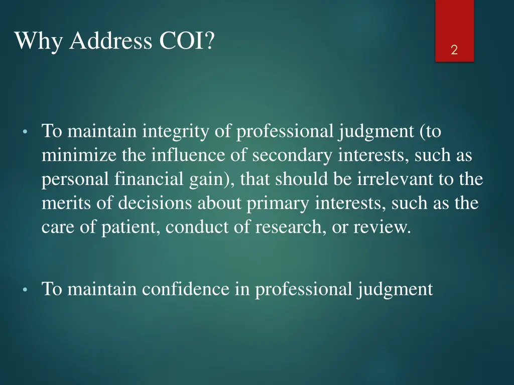 why address coi