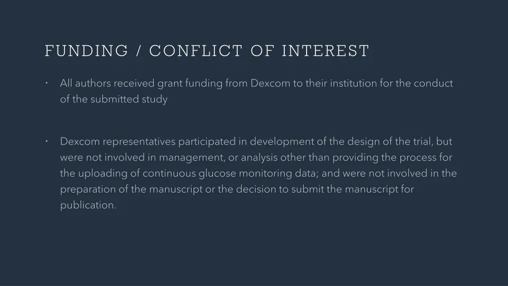 funding conflict of interest