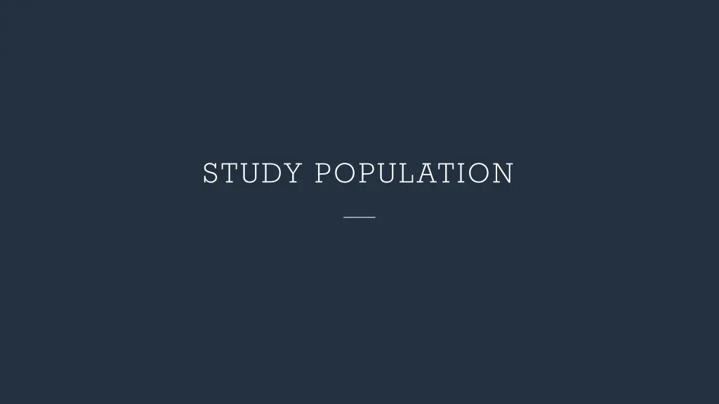 study population