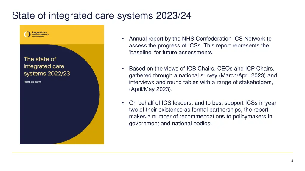state of integrated care systems 2023 24