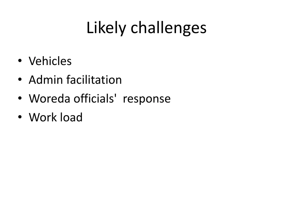 likely challenges