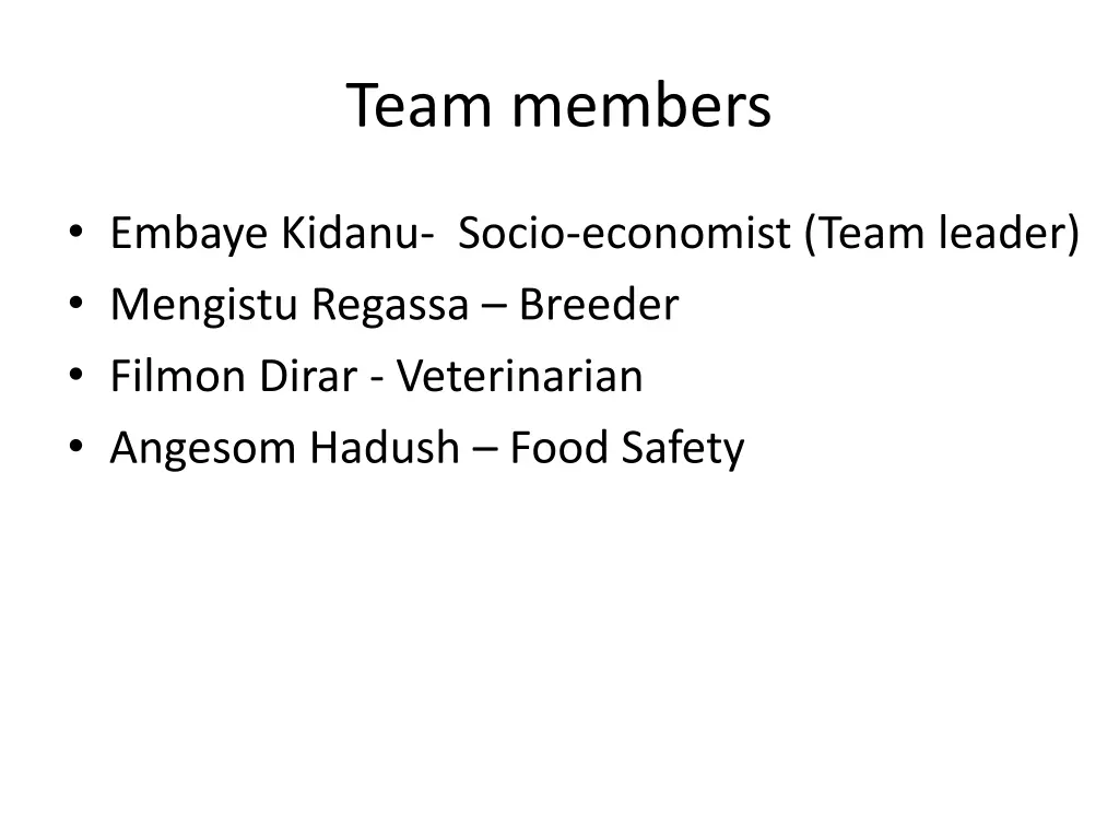 team members