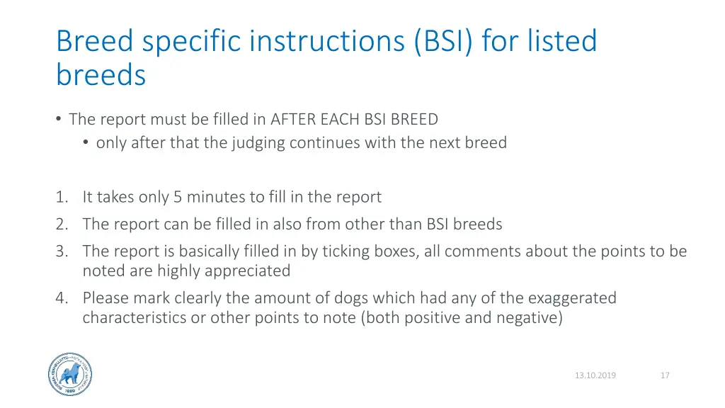 breed specific instructions bsi for listed breeds