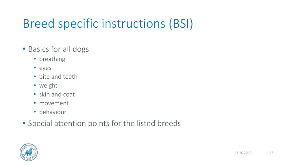 breed specific instructions bsi