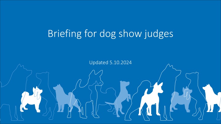 briefing for dog show judges