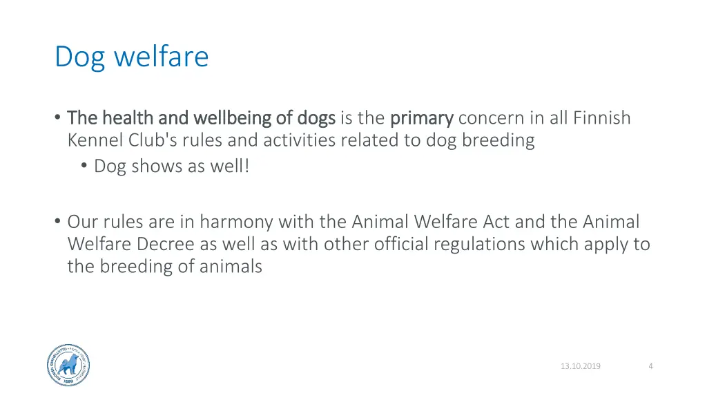 dog welfare
