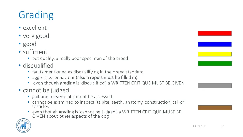 grading excellent very good good sufficient