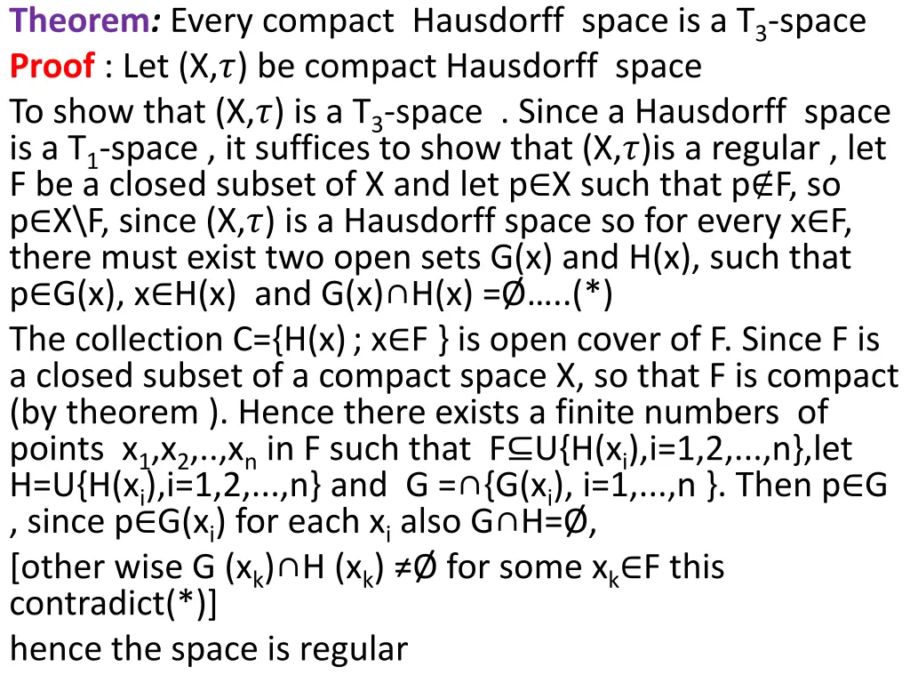 theorem every compact hausdorff space