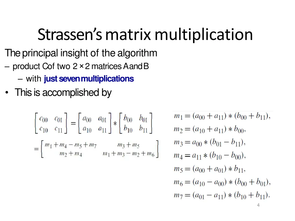 strassen s matrixmultiplication the principal