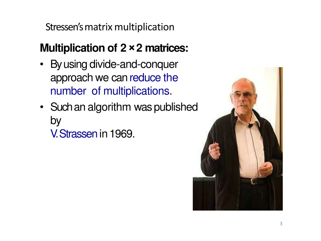 stressen s matrixmultiplication